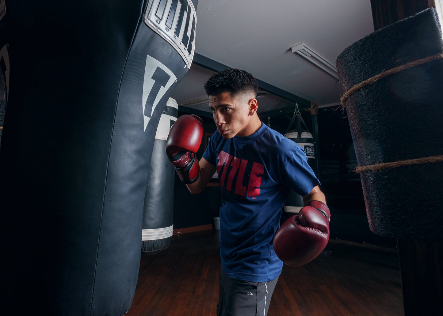 Boxing Blood Red Leather Training Boxing Gloves