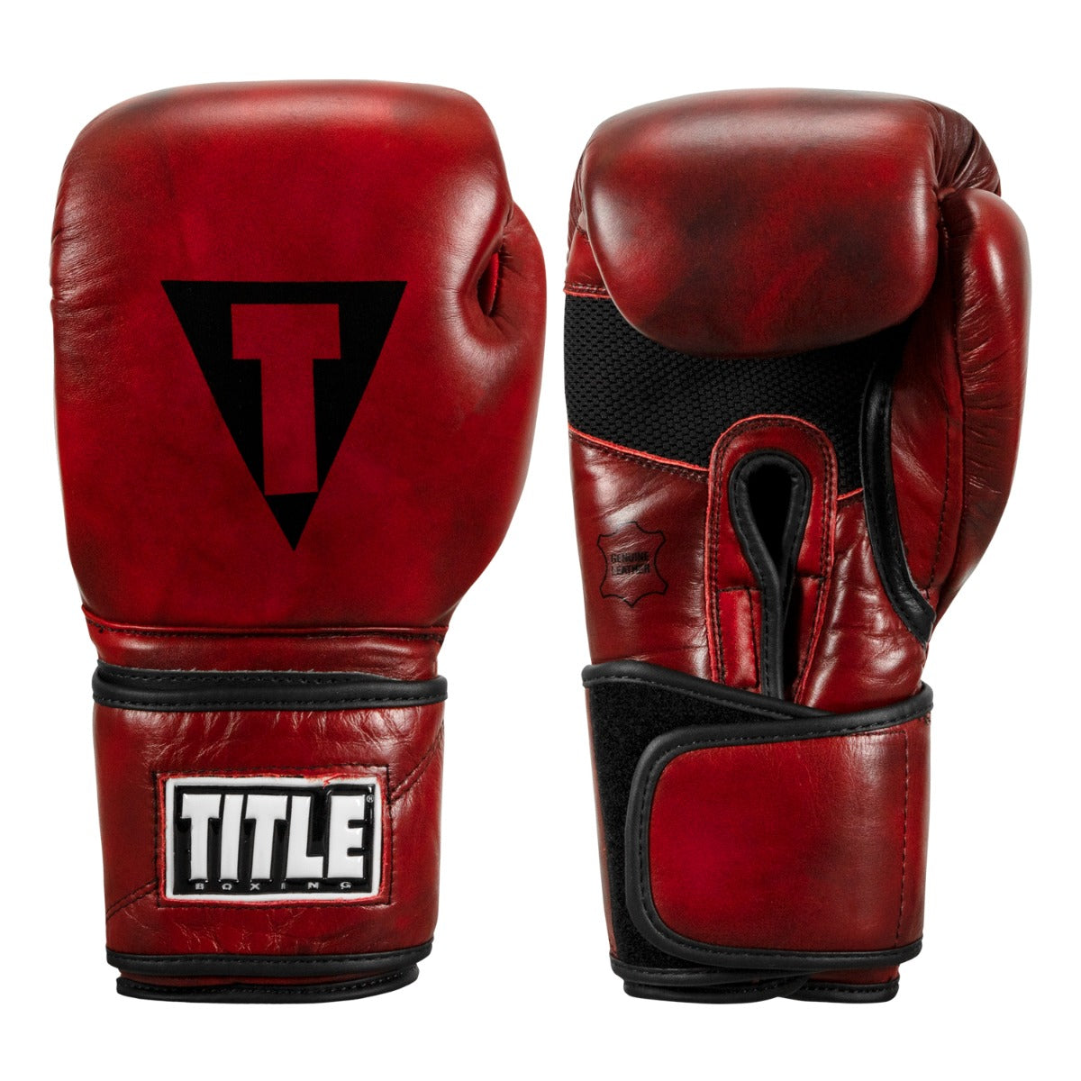 Boxing Blood Red Leather Training Boxing Gloves