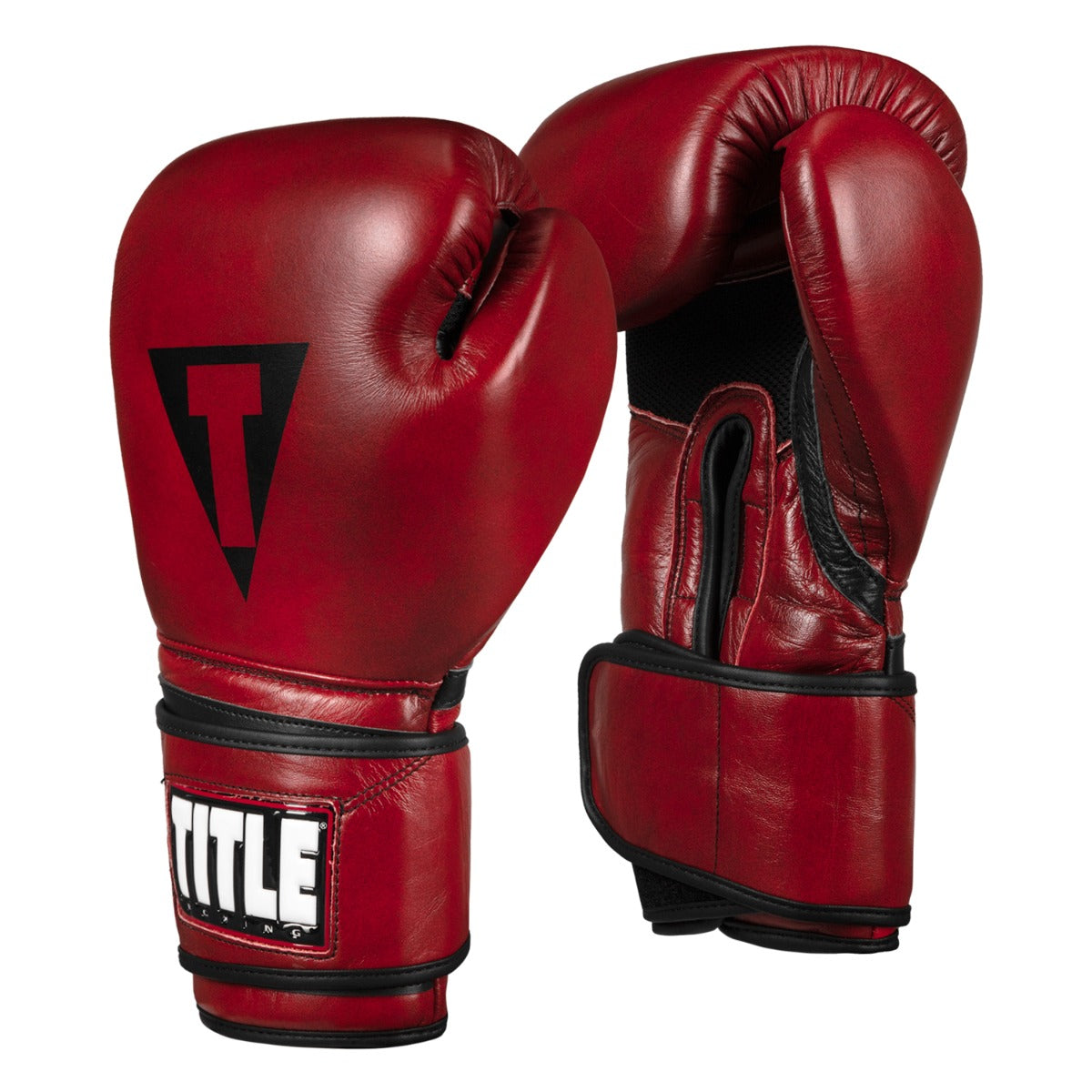 Boxing Blood Red Leather Training Boxing Gloves